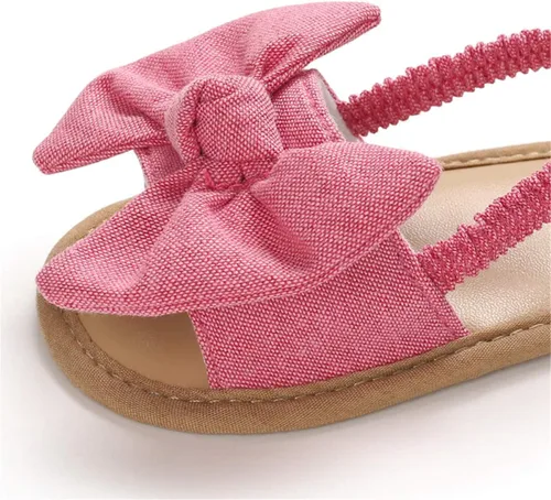 Vista 6 de COSANKIM Sandalias de verano para bebés y niñas con suela suave de flores, zapatos de vestir para cuna, recién nacidos, para recién nacidos