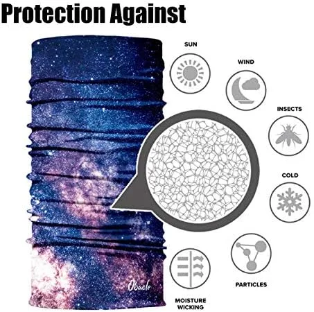 Vista 7 de Obacle Bandana sin costuras, máscara facial rave, para mujeres y hombres, para protección contra el polvo, el viento y el sol