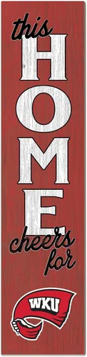 Vista 61 de KH Sports Fan Letrero de Alabama Crimson Tide This Home Cheers for Porch Leaner, 11 x 46 pulgadas, carmesí de marea carmesí; muestra tu espíritu