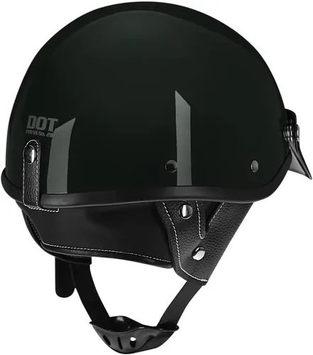 Vista 3 de Motorcycle Retro Half Helmet Bicycle Scooter Moped Jet Motorbike Helmet DOT Certified