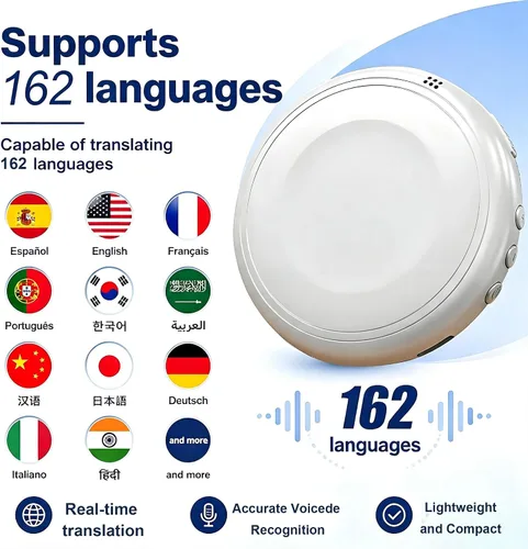 Vista 2 de Traductor portátil inteligente, 162 idiomas, dispositivo de traducción