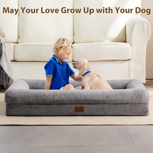 Vista 4 de BFPETHOME Camas para Perros Pequeños, Cama para Perros Lavable con Laterales, Colchonetas Ortopédicas Suaves de Tamaño Mediano con Funda Removible