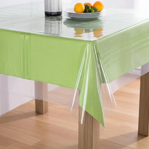 Vista 4 de BNYD - Protector de mantel de plástico transparente, vinilo para mantel (54" x 54")