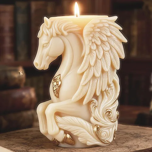 Vista 7 de Molde de flor de caballo, moldes cilíndricos, molde de vela en espiral de onda de silicona, moldes de fundición de resina de silicona para velas