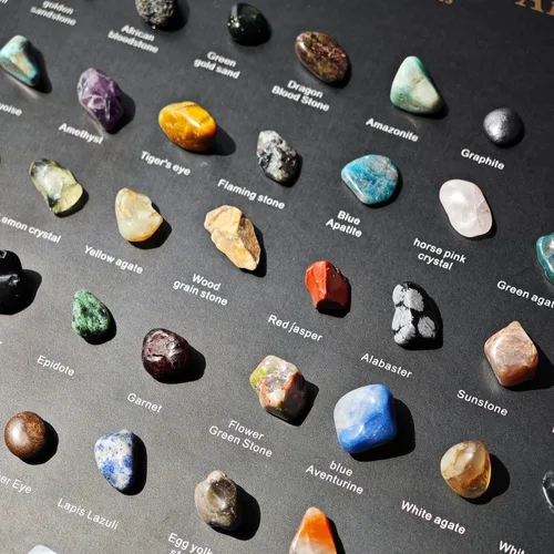 Vista 4 de Colección de 100 piedras preciosas de cristal natural, muestras mixtas de minerales crudos, incluyendo cuarzo, amatista y más para curación