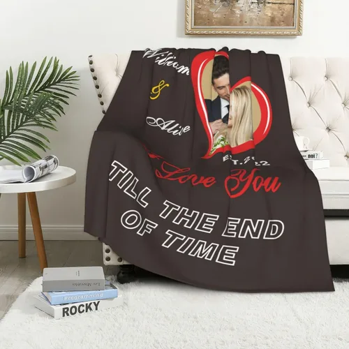 Vista 22 de JCETUNO Regalos personalizados de San Valentín para él y ella, mantas personalizadas con foto, mantas de fotos personalizadas, mantas de fotos