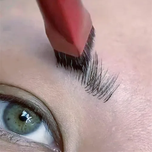 Vista 2 de Cepillo de cejas multifunción, cepillo de contorno corrector de ojos, cepillo de maquillaje corrector tridimensional, juego de brochas de maquillaje