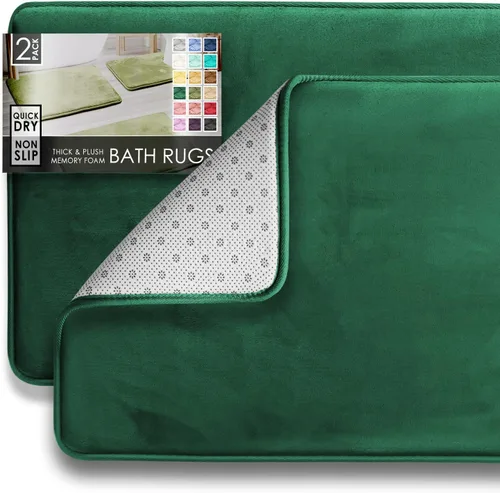Vista 102 de Clara Clark Alfombra de Baño 24" x 17" - Alfombras de Baño, Tapete de Baño de Espuma Viscoelástica, Afelpado, Acogedor, Ultra Suave, Antideslizante