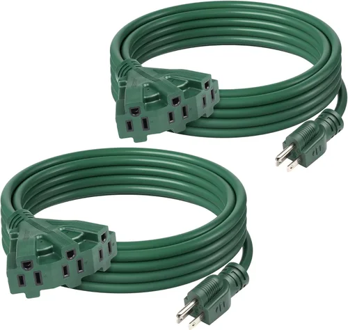 Vista 10 de El juego de cables de extensión para exterior de 2 paquetes de BN-Link es ideal para decoraciones de jardín en días festivos y equipos de jardín.