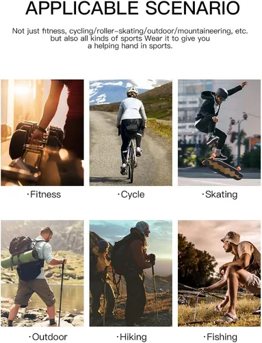 Vista 3 de Guantes deportivos antideslizantes y transpirables de medio dedo, ideales para ciclismo, correr, patinar, gimnasio, entrenamiento, al aire libre