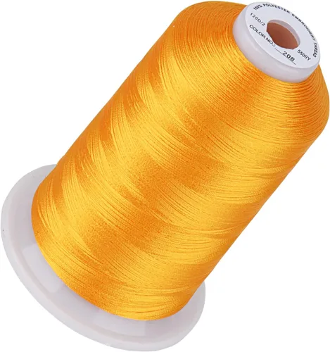 Vista 100 de Simthread 5500 yardas de hilo de bordar, 5000M de alto rendimiento 40WT 100% hilo de poliéster – 170+ colores vívidos, clasificado de alta velocidad