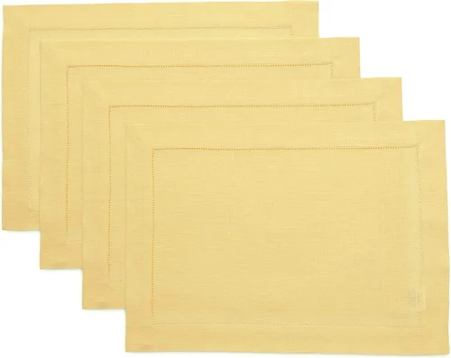 Vista 119 de Solino Home Juego de 4 manteles individuales cuadrados de 14 x 14 pulgadas, lino 100 % puro, de 14 x 14 pulgadas, dobladillo clásico, lavables a