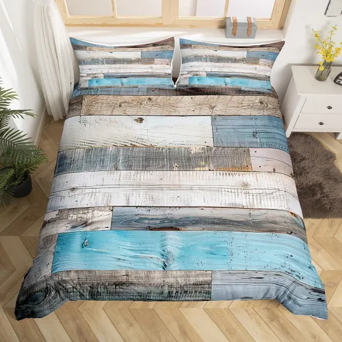 Vista 26 de Castle Fairy Juego de ropa de cama Happy Camping para niños, funda de edredón estilo granja occidental con cierre de cremallera, juego de ropa