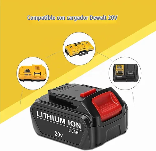 Vista 5 de JYJZPB Paquete de 2 baterías de repuesto de 6.5Ah compatibles con DeWalt 20V MAX DCB200 DCB204 DCB206 DCB206-2 DCB201 DCB203 DCB181 DCB180