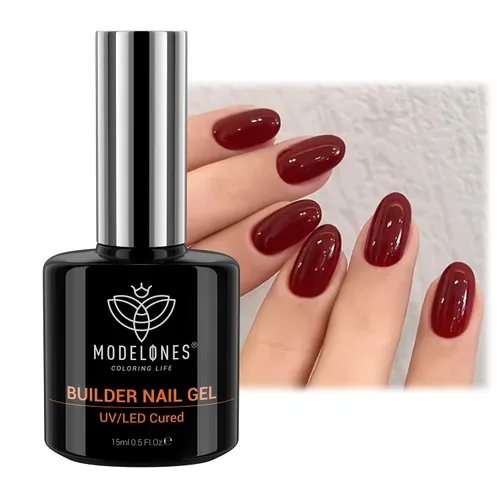 Vista 23 de modelones - Gel constructor de uñas, 7 en 1, constructor transparente para uñas, esmalte de uñas de gel de base de goma, fortalecedor de capa