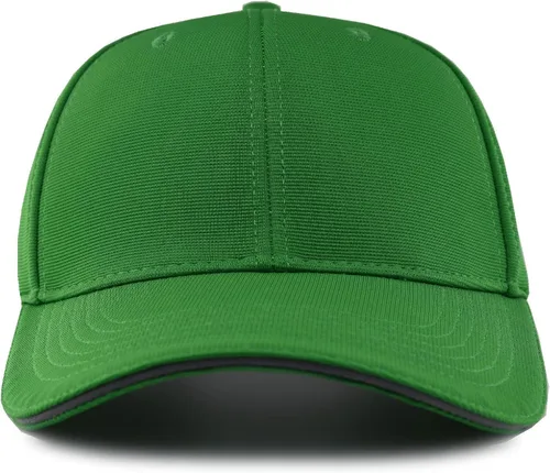 Vista 2 de TSSGBL Gorras de béisbol de alta calidad con estructura lisa ajustable de moda en blanco con ala de sándwich reflectante, Medium-X-Large