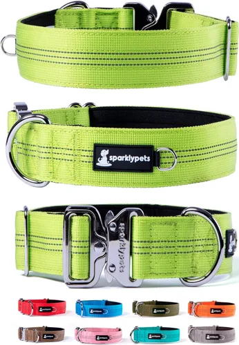 Vista 14 de Collar de perro extra pequeño con hebilla cromada de liberación rápida y soporte AirTag – Collares de razas pequeñas de primera calidad con rayas