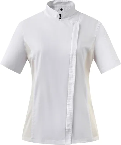 Vista 13 de Ubon Chaqueta de Chef para Mujer con Ventilación de Malla Lateral y Cremallera