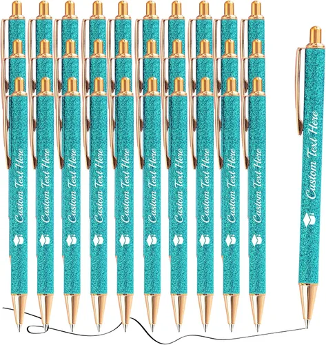 Vista 25 de Aolun 10 bolígrafos personalizados con nombre, bolígrafo retráctil con mensaje de texto para mujeres, enfermeras, escritura, cumpleaños, graduación