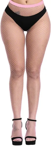 Vista 10 de Medias de Red para Mujer, Medias de Cintura Alta, Medias Sexys, Medias Transparentes, Medias de Malla negro_1