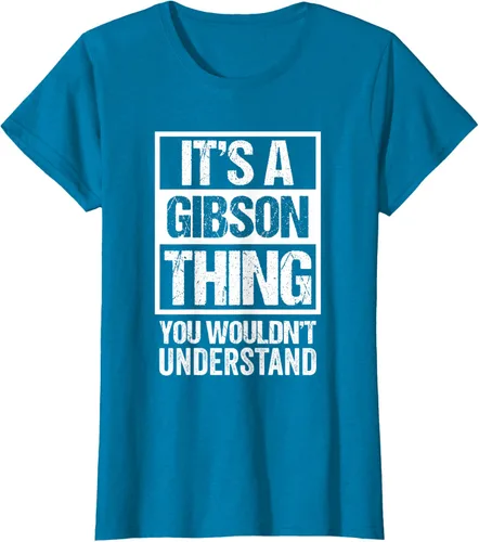 Vista 109 de It's A Gibson Thing You would Not Understand - Camiseta con nombre familiar, Negro, S