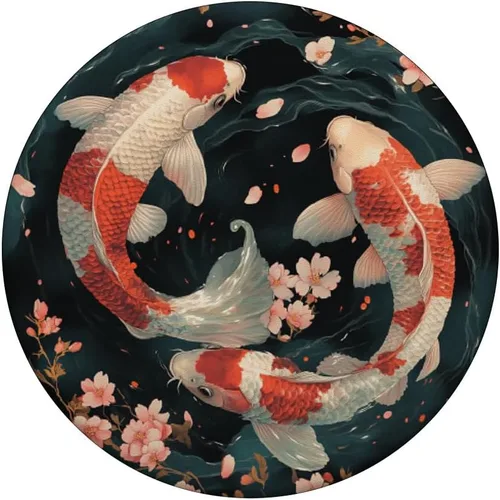 Vista 3 de Peces japoneses Koi Fish Japón Carpa Nishikigoi Fish PopSockets Adhesivo PopGrip