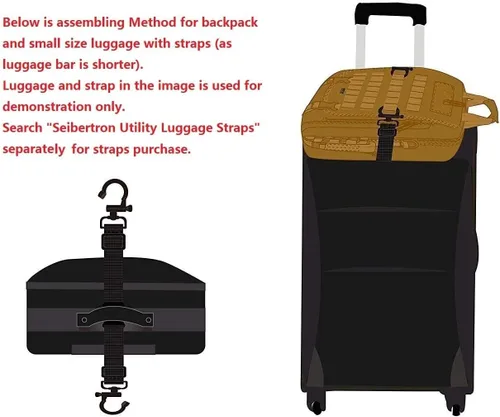 Vista 6 de Seibertron Pro-Multifunción Bandolera Bolsa de Mensajero para Laptop de 14.1" o 17.3