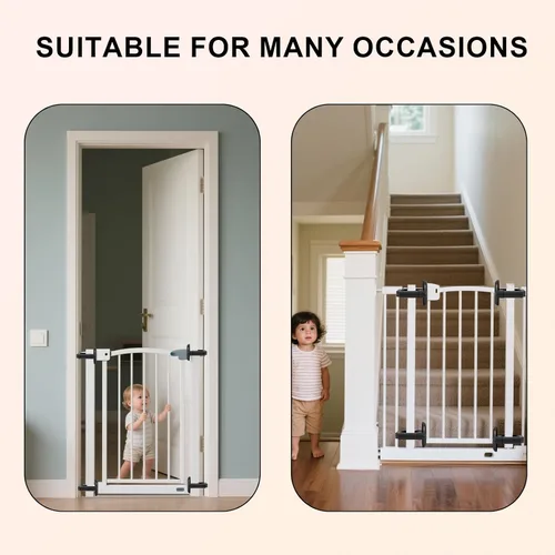 Vista 7 de 2 adaptadores de barandilla para puerta de bebé, accesorios de montaje sin taladro, kit de montaje universal para puerta de bebé, para barandillas