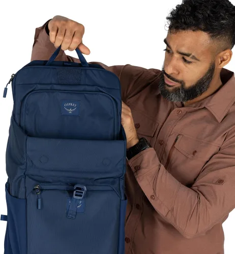 Vista 10 de Osprey Aoede Slim SyncPack - Mochila con funda para laptop, sistema Azul antiguo