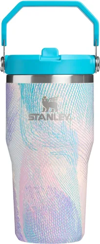 Vista 75 de STANLEY IceFlow 2.0 - Vaso con pajilla abatible con asa, 30 onzas, tapa giratoria y popote abatible, botella de agua a prueba de fugas, acero Tiza