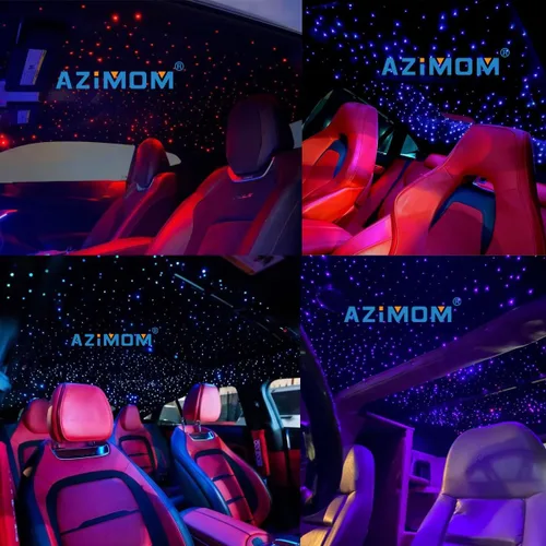 Vista 6 de AZIMOM Control Bluetooth 10W RGBW Twinkle Fibra Óptica Luces Estrella Kit de Luz de Techo 200 Unidades* 0.03 pulgadas x 6.5 pies Cables de Fibra