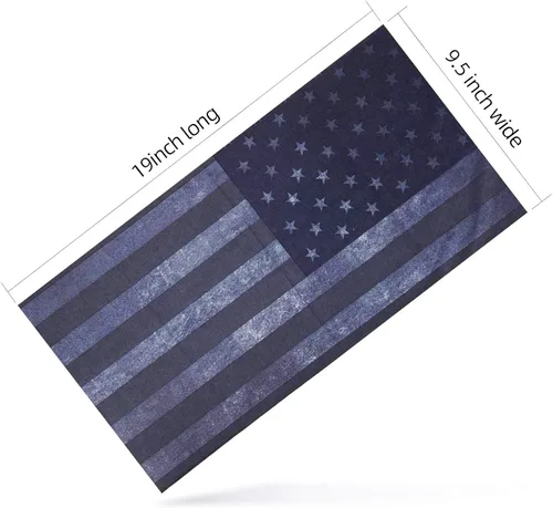 Vista 4 de ZeeDix - Bandana con la bandera de Estados Unidos para el aire libre, 5 piezas.
