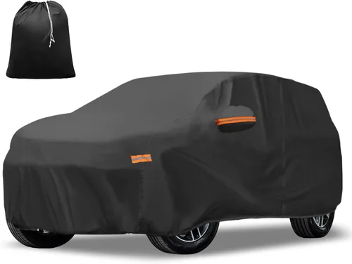 Vista 29 de X AUTOHAUX Funda de coche para Mini Cooper 2DR 2002-2021 210D-PU para exteriores, cubierta completa para todo tipo de clima, con cremallera