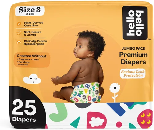 Vista 21 de Hello Bello Premium Pañales para bebé talla 1, 32 unidades de pañales desechables, extra absorbentes, hipoalergénicos con ajuste cómodo y seguro
