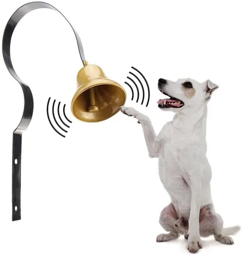 Vista 5 de Shop Keepers Bell, timbre de metal antiguo montado en la pared, timbre de metal para entrenamiento de perros, decoración del hogar, 1.6 pulgadas