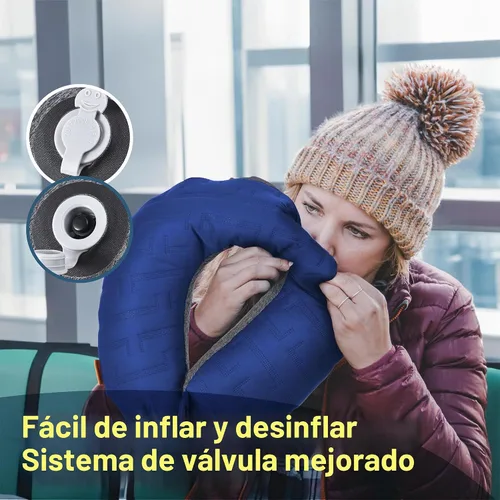 Vista 6 de TREKOLOGY Almohada cervical de viaje para avión – Almohada de cuello de avión de primera calidad para dormir – Soporte de cuello definitivo