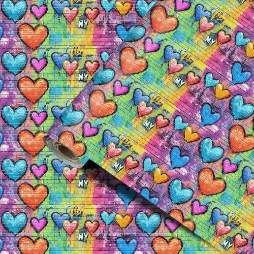 Vista 13 de Papel tapiz autoadhesivo para el día de San Valentín, diseño de rosas, diseño de corazón rosa floral, para decoración de pared de dormitorio, baño