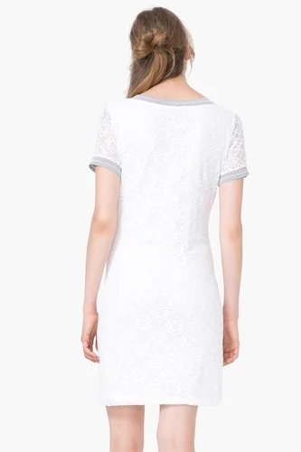 Vista 3 de Desigual Vestido Basico Mujer, Blanco