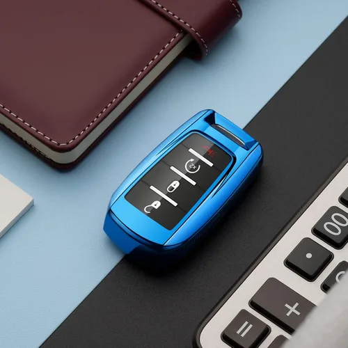 Vista 5 de Compatible con Funda para Llave Dodge Ram 1500 2500 3500 Azul Accesorios para Auto