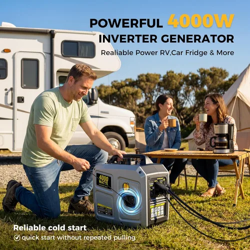 Vista 2 de Generador portátil del inversor de 4000W para acampar y el uso