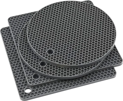 Vista 9 de Salvamanteles de silicona para platos calientes, soportes de silicona para ollas de cocina, salvamanteles para cocina, salvamanteles para ollas