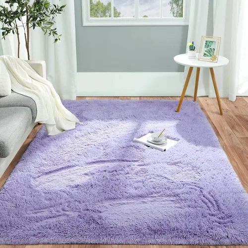 Vista 17 de Pettop Alfombra de Área Esponjosa Verde Profundo para Dormitorio Sala de Estar, 3x5 Pies Alfombras Shaggy de Felpa Super Suaves y Peludas para Niñas