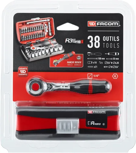 Vista 2 de Facom R.360Ncanopy - Juego de llaves de vaso de 1/4", 38 piezas