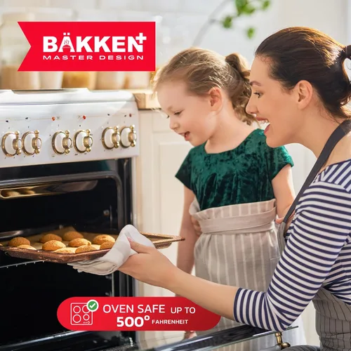 Vista 9 de Bakken Master - Juego de utensilios de cocina de 20 piezas, ollas y sartenes con agarres de mango y tapas de vidrio templado, con juego de 6 piezas
