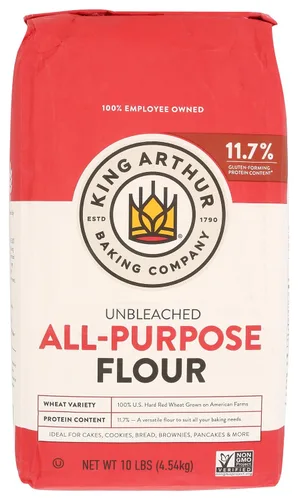 Vista 12 de King Arthur, Harina sin blanquear multiusos, proyecto verificado sin OMG, certificado Kosher, sin conservantes, 2 libras (paquete de 12)