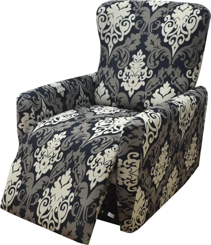 Vista 12 de Fundas para silla reclinable para silla reclinable, 4 piezas, funda para sofá reclinable con bolsillos, funda elástica antideslizante y reclinable
