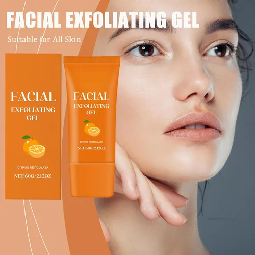 Vista 5 de Gel exfoliante facial, gel exfoliante naranja para cara, limpieza profunda, exfoliante, piel facial (1 unidad)