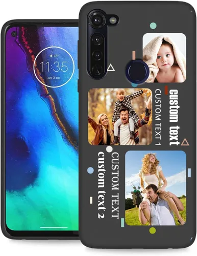 Vista 44 de Funda personalizada para Motorola Moto G Stylus 2020 con nombre de foto, texto y foto, GStylus personalizado -20 funda suave y fina (negro) de 6.4