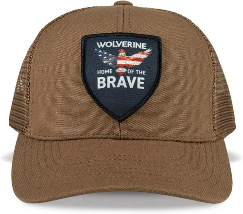 Vista 21 de Wolverine Gorra Trucker Parte trasera de malla Snapback Ajustable Resistente Duradero Workwear 1883 - Oliva negra