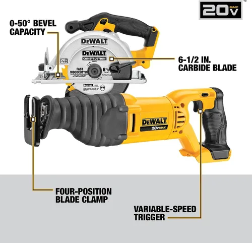 Vista 7 de DEWALT - Juego combinado de 9 herramientas eléctricas 20V MAX, herramientas eléctricas inalámbricas con 2 baterías y cargador (DCK940D2)